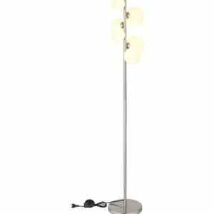 Luminaires Globo Lighting Lampadaire Globo RIHA LED Nickel mat, 6 lumières* Lampes En Verre