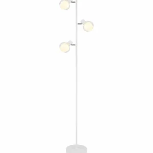 Luminaires Globo Lighting Lampadaire Globo TOKKI Blanc, 3 lumières* Lampes En Verre