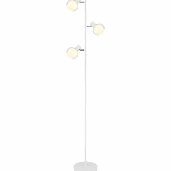 Luminaires Globo Lighting Lampadaire Globo TOKKI Blanc, 3 lumières* Lampes En Verre