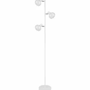 Luminaires Globo Lighting Lampadaire Globo TOKKI Blanc, 3 lumières* Lampes En Verre