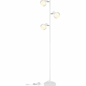 Luminaires Globo Lighting Lampadaire Globo TOKKI Blanc, 3 lumières* Lampes En Verre