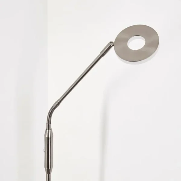 hofstein Lampadaire Gulkana LED Nickel mat, 1 lumière, Changeur de couleurs* Lampes Modernes