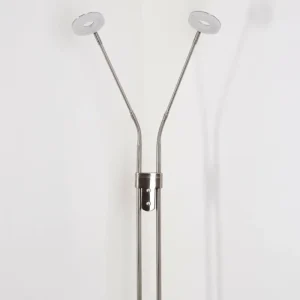 hofstein Lampadaire Gulkana LED Nickel mat, 2 lumières* Lampes Modernes