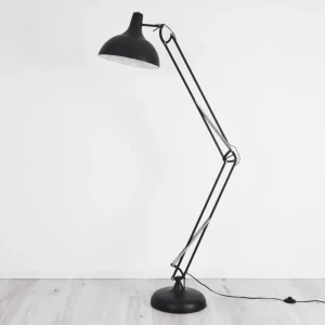 hofstein Lampadaire Hallsta Chrome, Noir, 1 lumière* Lampes Modernes