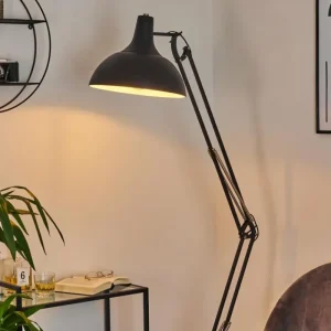hofstein Lampadaire Hallsta Chrome, Noir, 1 lumière* Lampes Modernes