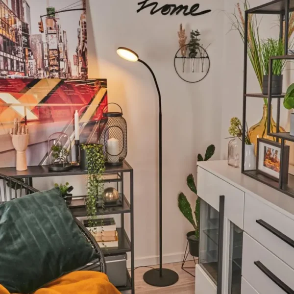 hofstein Lampadaire Haltia LED Noir, 1 lumière* Lampes Modernes