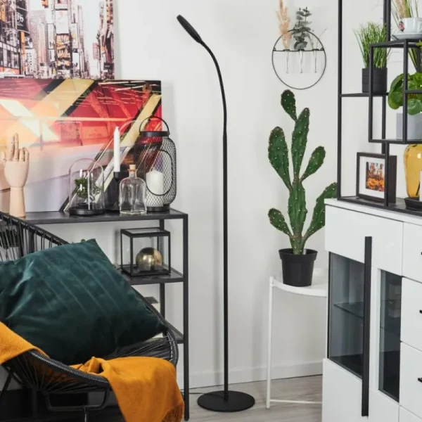 hofstein Lampadaire Haltia LED Noir, 1 lumière* Lampes Modernes