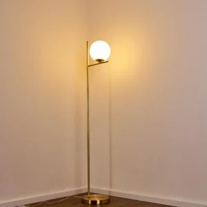 hofstein Lampadaire Hogatza Laiton, 1 lumière* Lampes En Verre