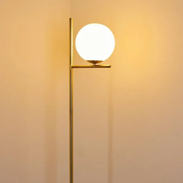 hofstein Lampadaire Hogatza Laiton, 1 lumière* Lampes En Verre
