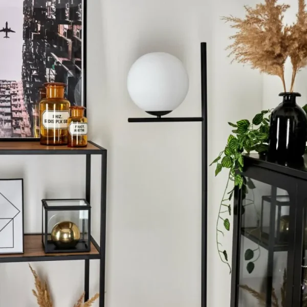 hofstein Lampadaire Hogatza Noir, 1 lumière* Lampes En Verre