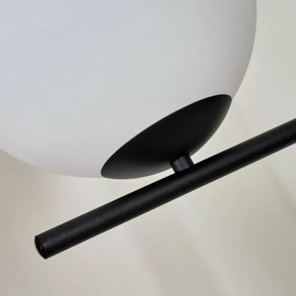 hofstein Lampadaire Hogatza Noir, 1 lumière* Lampes En Verre