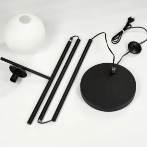 hofstein Lampadaire Hogatza Noir, 1 lumière* Lampes En Verre