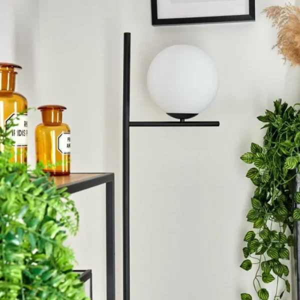 hofstein Lampadaire Hogatza Noir, 1 lumière* Lampes En Verre