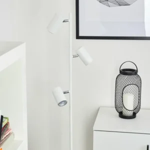 hofstein Lampadaire Javel Chrome, Blanc, 3 lumières* Lampes Modernes