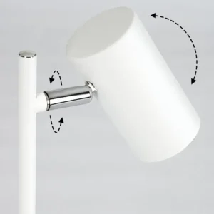 hofstein Lampadaire Javel Chrome, Blanc, 3 lumières* Lampes Modernes