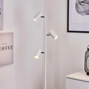 hofstein Lampadaire Javel Chrome, Blanc, 3 lumières* Lampes Modernes
