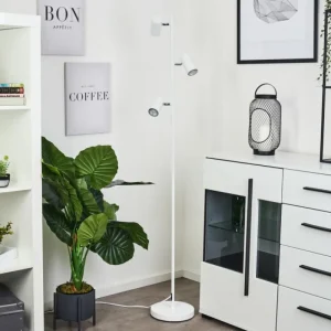 hofstein Lampadaire Javel Chrome, Blanc, 3 lumières* Lampes Modernes