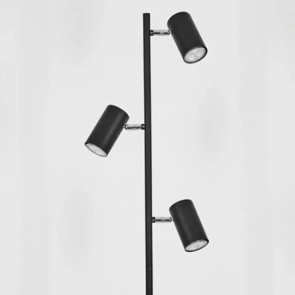 hofstein Lampadaire Javel Chrome, Noir, 3 lumières* Lampes Modernes