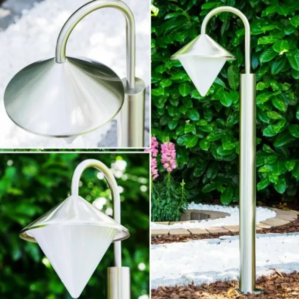 hofstein Lampadaire Kasan Acier inoxydable, Blanc, 1 lumière* Lampes Modernes