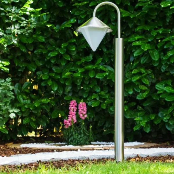 hofstein Lampadaire Kasan Acier inoxydable, Blanc, 1 lumière* Lampes Modernes