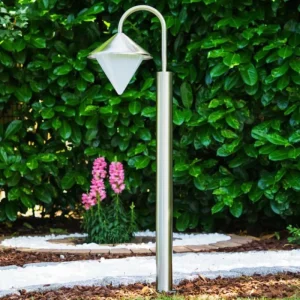 hofstein Lampadaire Kasan Acier inoxydable, Blanc, 1 lumière* Lampes Modernes