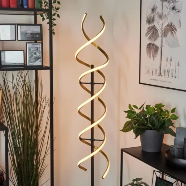 hofstein Lampadaire Khovet LED Noir, 1 lumière* Lampes Modernes