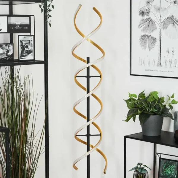 hofstein Lampadaire Khovet LED Noir, 1 lumière* Lampes Modernes