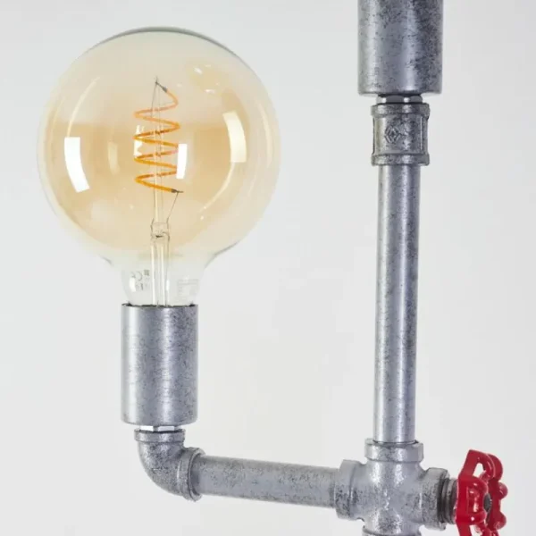 hofstein Lampadaire Kolyma Gris, Rouge, 3 lumières* Lampes Modernes