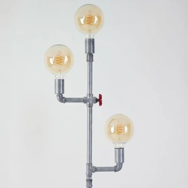 hofstein Lampadaire Kolyma Gris, Rouge, 3 lumières* Lampes Modernes