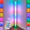 hofstein Lampadaire LED RGB Globo ROCKY Argenté, 1 lumière, Télécommandes, Changeur de couleurs* Lampes Modernes