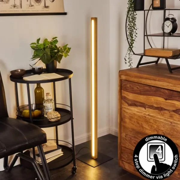 hofstein Lampadaire Madou LED Écru, Noir, 1 lumière* Lampes Modernes