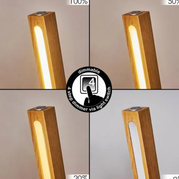hofstein Lampadaire Madou LED Écru, Noir, 1 lumière* Lampes Modernes