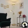 hofstein Lampadaire Mairoa LED Laiton, 2 lumières* Lampes Modernes