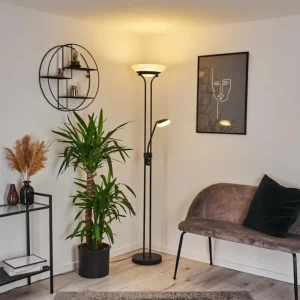 hofstein Lampadaire Mairoa LED Noir, 2 lumières* Lampes Modernes