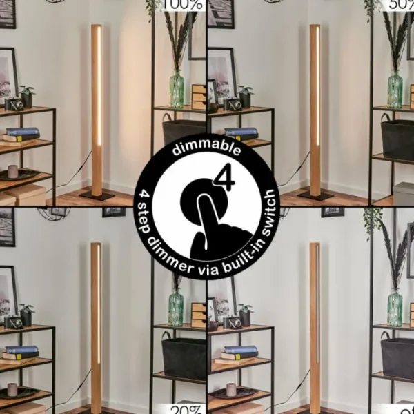 hofstein Lampadaire Mansupa LED Écru, Noir, 1 lumière* Lampes Modernes
