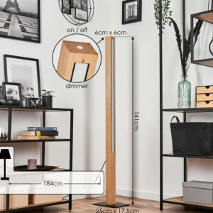 hofstein Lampadaire Mansupa LED Écru, Noir, 1 lumière* Lampes Modernes