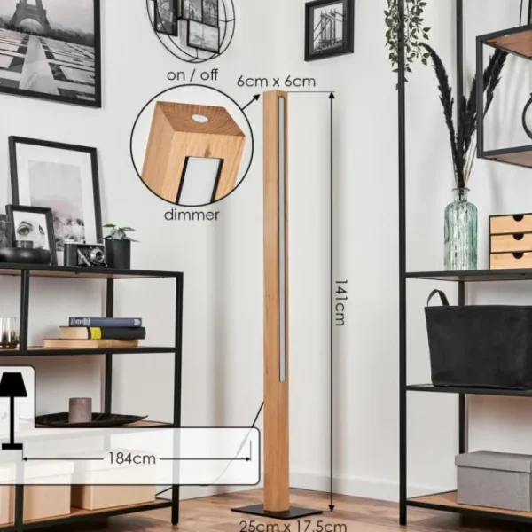 hofstein Lampadaire Mansupa LED Écru, Noir, 1 lumière* Lampes Modernes