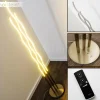 hofstein Lampadaire Mapleton LED Nickel mat, 3 lumières, Télécommandes* Lampes Modernes