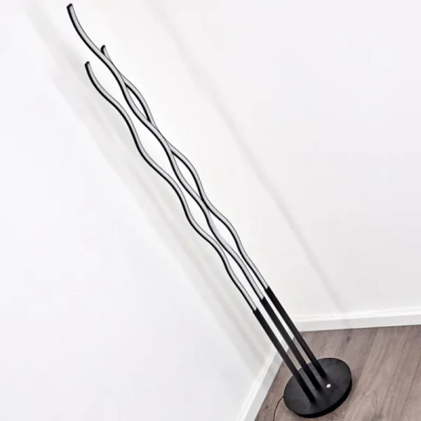 hofstein Lampadaire Mapleton LED Noir, 3 lumières, Télécommandes* Lampes Modernes