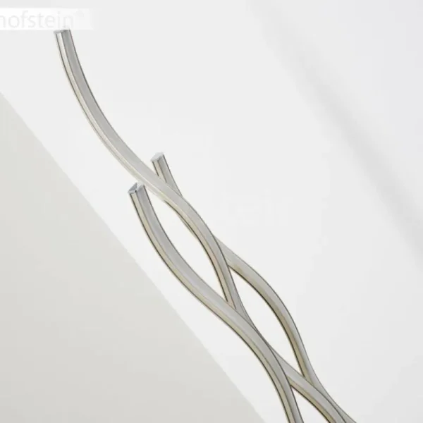 hofstein Lampadaire Mapleton LED Nickel mat, 3 lumières, Télécommandes* Lampes Modernes