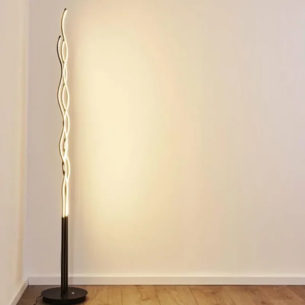 hofstein Lampadaire Mapleton LED Noir, 3 lumières, Télécommandes* Lampes Modernes