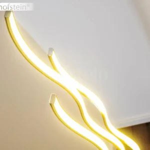 hofstein Lampadaire Mapleton LED Nickel mat, 3 lumières, Télécommandes* Lampes Modernes