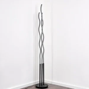 hofstein Lampadaire Mapleton LED Noir, 3 lumières, Télécommandes* Lampes Modernes