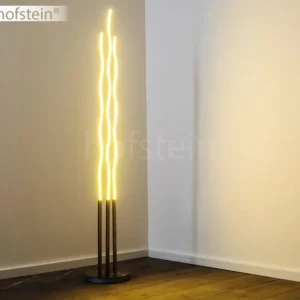 hofstein Lampadaire Mapleton LED Nickel mat, 3 lumières, Télécommandes* Lampes Modernes
