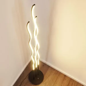 hofstein Lampadaire Mapleton LED Noir, 3 lumières, Télécommandes* Lampes Modernes