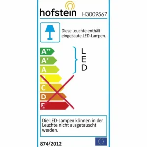 hofstein Lampadaire Mapleton LED Nickel mat, 3 lumières, Télécommandes* Lampes Modernes