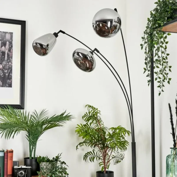 hofstein Lampadaire Maynal Noir, 3 lumières* Lampes Modernes