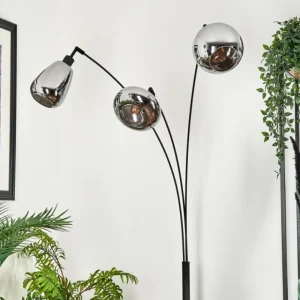 hofstein Lampadaire Maynal Noir, 3 lumières* Lampes Modernes