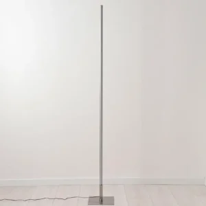 hofstein Lampadaire Minacar LED Nickel mat, 1 lumière, Télécommandes, Changeur de couleurs* Lampes Modernes