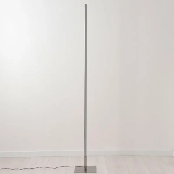 hofstein Lampadaire Minacar LED Nickel mat, 1 lumière, Télécommandes, Changeur de couleurs* Lampes Modernes